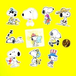 3/$20 Brand New 10x Snoopy Waterproof Stickers #7